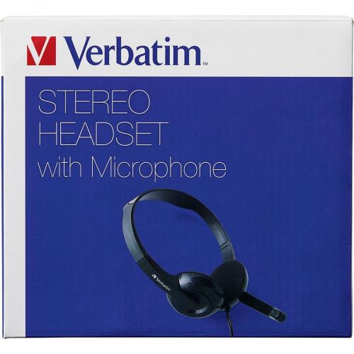 Verbatim Stereo Headset With Microphone Alternate-Image4/500