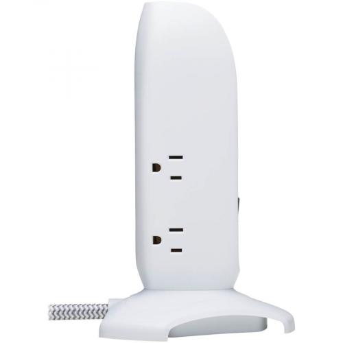 Tripp Lite By Eaton 5 Outlet Surge Protector Tower, 3x USB Ports (3.1A Shared), 6 Ft. Cord, 5 15P Plug, 1200 Joules, White Alternate-Image4/500