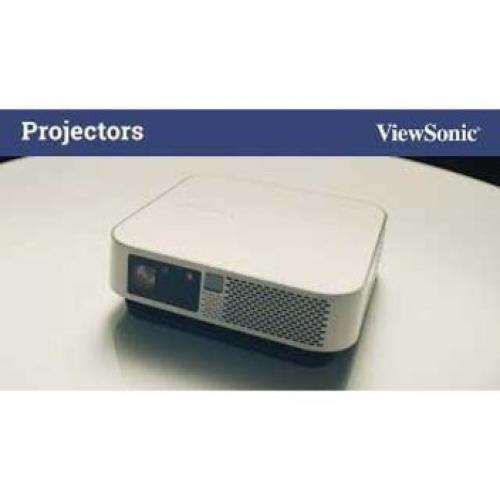 ViewSonic M2e 1080p Portable Projector with 400 ANSI Lumens, H/V Keystone,  Auto Focus, Harman Kardon Bluetooth Speakers, HDMI, USB C, 16GB Storage,