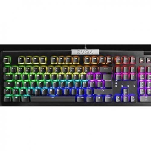 EVGA Z15 RGB Backlit LED Wired Gaming Keyboard W/ Hot Swappable Mechanical Kailh Speed Bronze Switches   Cable Connectivity   Dedicated Volume Control & Multimedia Hot Keys   Mechanical Keyswitch   Per Key RGB Lighting   Magnetic Palm Rest Alternate-Image4/500