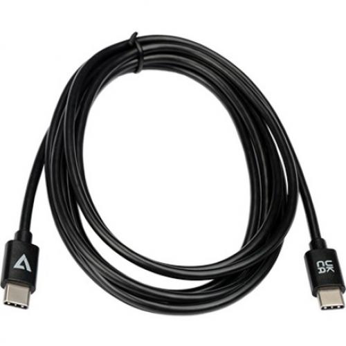 V7 USB C Male To USB C Male Cable USB 2.0 480 Mbps 3A 2m/6.6ft Black Alternate-Image4/500