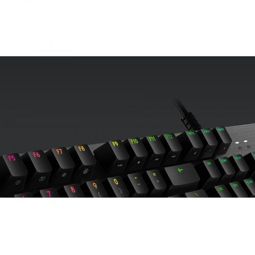 Logitech G512 Carbon LIGHTSYNC RGB Mechanical Gaming Keyboard   Wired Keyboard With GX Red Switches, USB Passthrough, Media Controls, Compatible With Windows Alternate-Image4/500