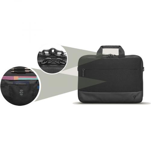 V7 Professional CCP16 ECO BLK Carrying Case (Briefcase) For 15.6" To 16" Notebook   Black Alternate-Image4/500
