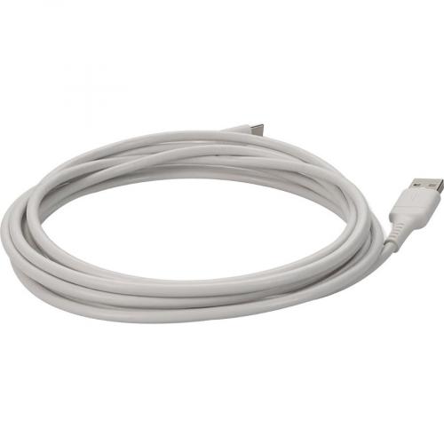 AddOn 2.0m (6.6ft) USB C Male To USB 2.0 (A) Male Sync And Charge White Cable Alternate-Image4/500