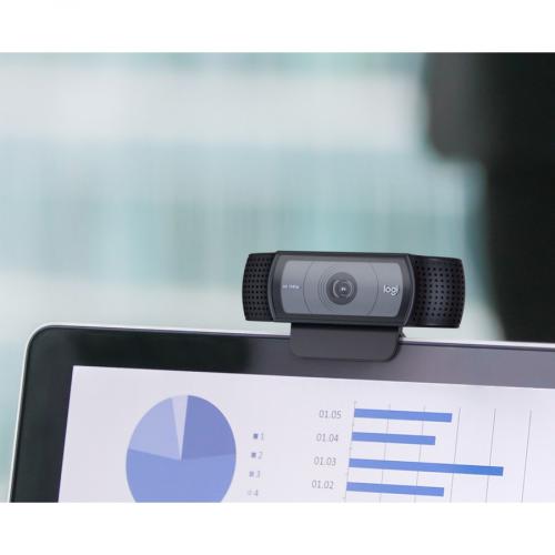 Logitech C920E Business Webcam   1920 X 1080 Maximum Video Resolution   Built In Dual Omni Directional Microphones   External Privacy Shutter   Compatible With Windows, MacOS, And ChromeOS Alternate-Image4/500