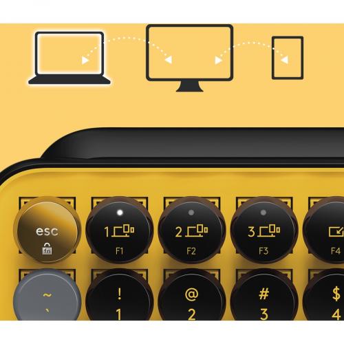 Logitech POP Keys Wireless Mechanical Keyboard With Emoji Keys   Blast Yellow Alternate-Image4/500