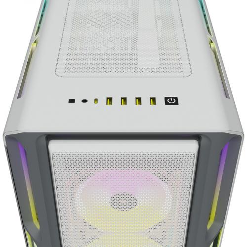 Corsair ICUE 5000T RGB Tempered Glass Mid Tower ATX PC Case   White Alternate-Image4/500