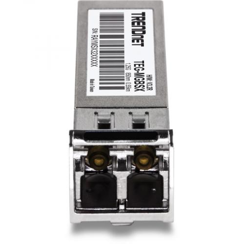 TRENDnet SFP Multi Mode LC Module, Up To 550m (1800 Ft), Mini GBIC, Hot Pluggable, IEEE 802.3z Gigabit Ethernet, Supports Up To 1.25 Gbps, Lifetime Protection, Silver, TEG MGBSX Alternate-Image4/500