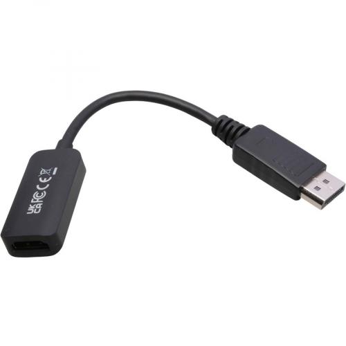V7 DisplayPort 1.4 Male To HDMI 2.0 Female Adapter 4K UHD Black Alternate-Image4/500