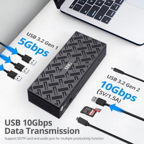 SIIG USB C Quad Hybrid 4K Video Docking Station With 100W PD Alternate-Image4/500