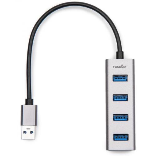 Rocstor Portable 4 Port Hub USB A To 4x USB A SuperSpeed USB 3.0 Alternate-Image4/500
