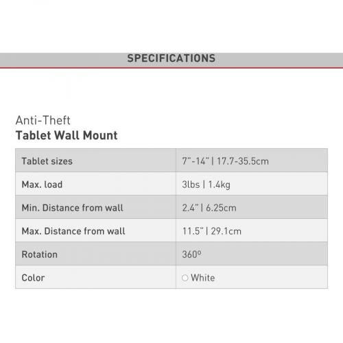 Barkan Wall Mount For Tablet   Black Alternate-Image4/500
