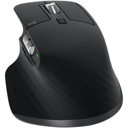 Logitech MX Master 3S   Wireless Performance Mouse With Ultra Fast Scrolling, Ergo, 8K DPI, Track On Glass, Quiet Clicks, USB C, Bluetooth, Windows, Linux, Chrome (Black) Alternate-Image4/500