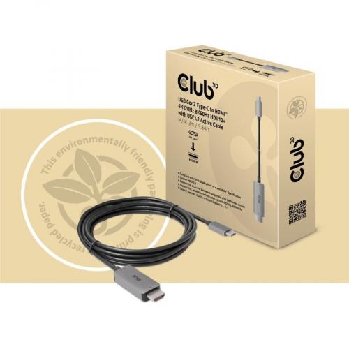 Club 3D HDMI/USB C Audio/Video/Data Transfer Cable Alternate-Image4/500