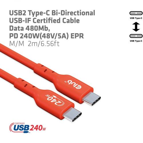 Club 3D USB C Data Transfer Cable Alternate-Image4/500