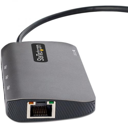 StarTech.com USB C Multiport Adapter, 4K 60Hz HDMI HDR10 Video, 3 Port 5Gbps USB 3.2 Hub, 100W PD PassThrough, GbE, Mini Travel Dock Alternate-Image4/500