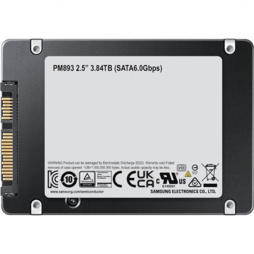 Samsung IMSourcing PM893 3.84 TB Solid State Drive   2.5" Internal   SATA (SATA/600) Alternate-Image4/500