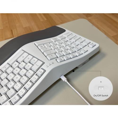 Macally BTERGOKEY   Wireless Ergonomic Keyboard For Mac & Wrist Rest Alternate-Image4/500