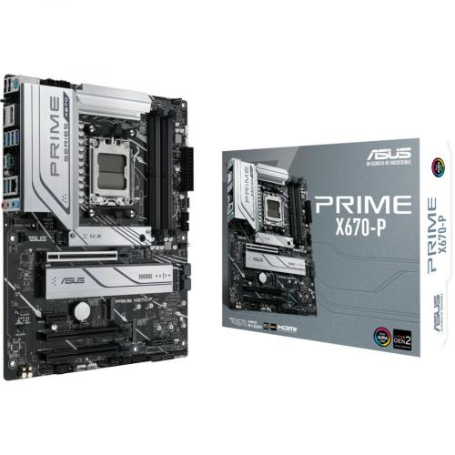 Asus Prime X670 P Desktop Motherboard   AMD X670 Chipset   Socket AM5   ATX Alternate-Image4/500