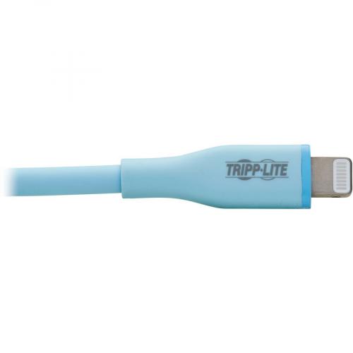Eaton Tripp Lite Series Safe IT USB A To Lightning Sync/Charge Antibacterial Cable (M/M), Ultra Flexible, MFi Certified, Light Blue, 6 Ft. (1.83 M) Alternate-Image4/500