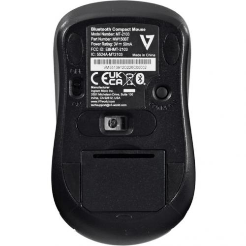 V7 Bluetooth 5.2 Compact Mouse   Black, Works With Chromebook Certified Alternate-Image4/500