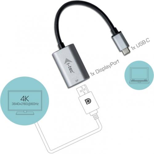 I Tec USB C Metal Display Port Adapter 60Hz Alternate-Image4/500