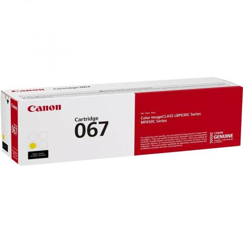 Canon 067 Yellow Toner Cartridge, Compatible To MF656Cdw, MF654Cdw, MF653Cdw, LBP633Cdw And LBP632Cdw Printers Alternate-Image4/500