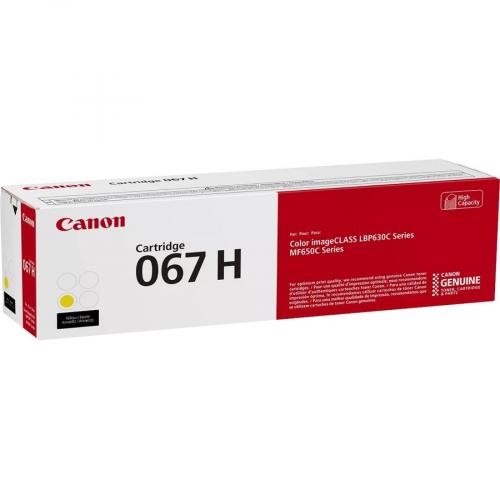 Canon 067 Yellow Toner Cartridge, High Capacity, Compatible To MF656Cdw, MF654Cdw, MF653Cdw, LBP633 Cdw And LBP632Cdw Printers Alternate-Image4/500