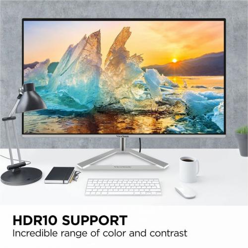 ViewSonic VX2776 4K MHDU 27 Inch 4K IPS Monitor With Ultra HD Resolution, 65W USB C, HDR10 Content Support, Thin Bezels, HDMI And DisplayPort Alternate-Image4/500