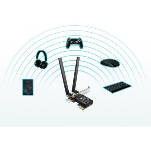 TP Link Archer TX20E   AX1800 Dual Band Wi Fi 6 Bluetooth 5.2 PCI Express Adapter Alternate-Image4/500