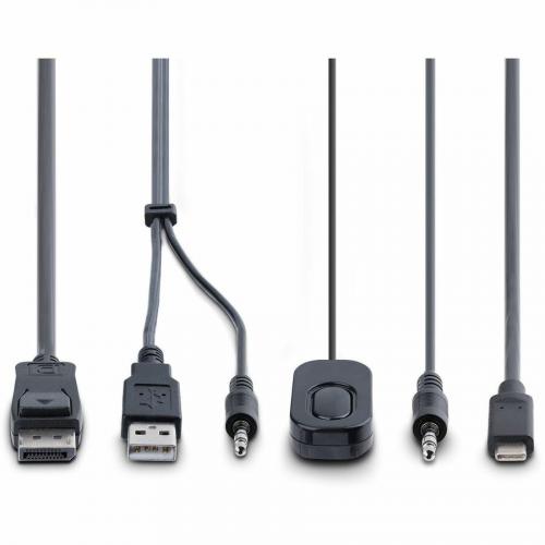 StarTech.com 2 Port Hybrid USB C DisplayPort Cable KVM Switch, 4K 60Hz, Compact KVM With 6ft/1.8m USB A & 4ft/1.2m USB C Integrated Cables Alternate-Image4/500