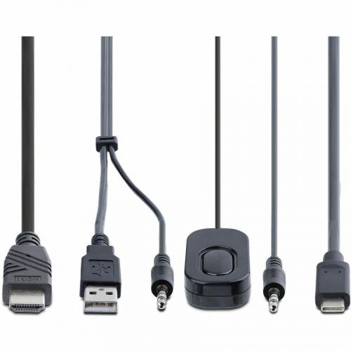 StarTech.com 2 Port Hybrid USB C HDMI Cable KVM Switch, 4K 60Hz, Compact KVM With 6ft/1.8m USB A & 4ft/1.2m USB C Integrated Cables Alternate-Image4/500