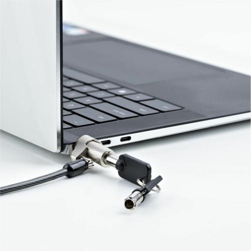 New Anti Thief Security Cable Wedge Laptop Lock With Key For Dell