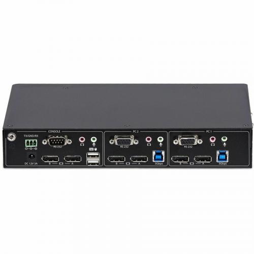 StarTech.com 2 Port Dual Monitor DisplayPort KVM Switch, RS232 Serial Control, 4K 60Hz, 2x USB 5Gbps Hub Ports, TAA Compliant Alternate-Image4/500