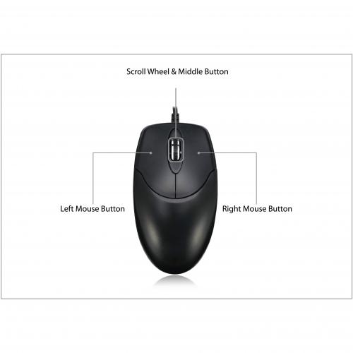 Adesso 3 Button Desktop Optical Scroll Mouse (PS/2) Alternate-Image5/500