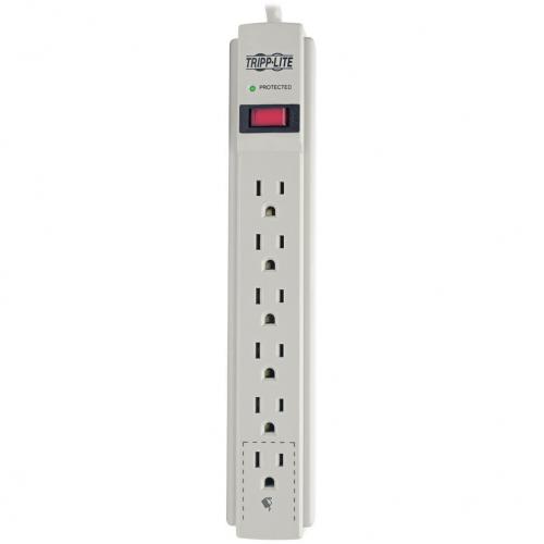 Eaton Tripp Lite Series Protect It! 6 Outlet Surge Protector, 15 Ft. Cord, 790 Joules, Diagnostic LED, Light Gray Housing Alternate-Image5/500