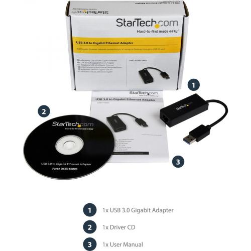 StarTech.com USB 3.0 To Gigabit Ethernet NIC Network Adapter Alternate-Image5/500