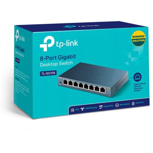TP LINK TL SG108   8 Port Gigabit Unmanaged Ethernet Network Switch Alternate-Image5/500