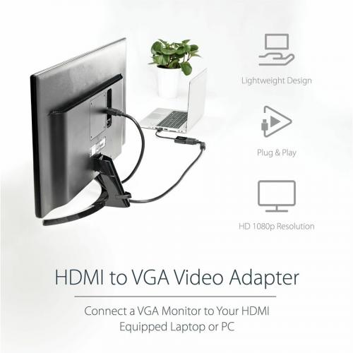 StarTech.com HDMI To VGA Adapter   1080p   1920 X 1080   Black   HDMI Converter   VGA To HDMI Monitor Adapter Alternate-Image5/500