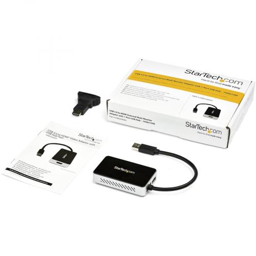 StarTech.com USB 3.0 To HDMI External Video Card Multi Monitor Adapter With 1 Port USB Hub   1920x1200 / 1080p Alternate-Image5/500