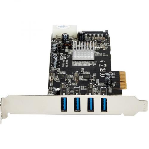 StarTech.com 4 Port PCI Express (PCIe) SuperSpeed USB 3.0 Card Adapter W/ 4 Dedicated 5Gbps Channels   UASP   SATA/LP4 Power Alternate-Image5/500