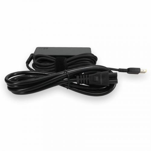 Lenovo 0B47455 Compatible 65W 20V At 3.25A Black Slim Tip Laptop Power Adapter And Cable Alternate-Image5/500
