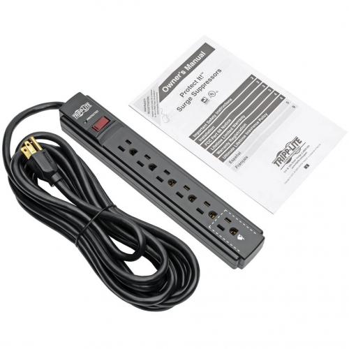 Tripp Lite By Eaton Protect It! 6 Outlet Surge Protector, 15 Ft. Cord, 790 Joules, Black Housing Alternate-Image5/500