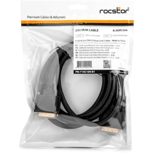 Rocstor DVI D Dual Link Display Cable (m/m) Black Alternate-Image5/500
