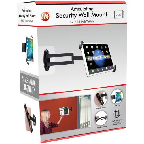 CTA Digital Articulating Security Wall Mount For 7 13 Inch Tablets, Including IPad 10.2 Inch (7th/ 8th/ 9th Generation) Alternate-Image5/500