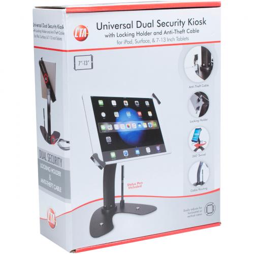 CTA Digital Universal Dual Security Kiosk With Locking Holder And Anti Theft Cable Alternate-Image5/500