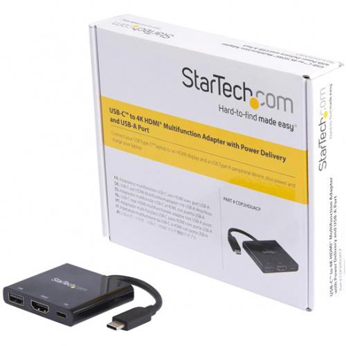 StarTech.com USB C Multiport Adapter With HDMI 4K & 1x USB 3.0   PD   Mac & Windows   USB Type C All In One Video Adapter Alternate-Image5/500