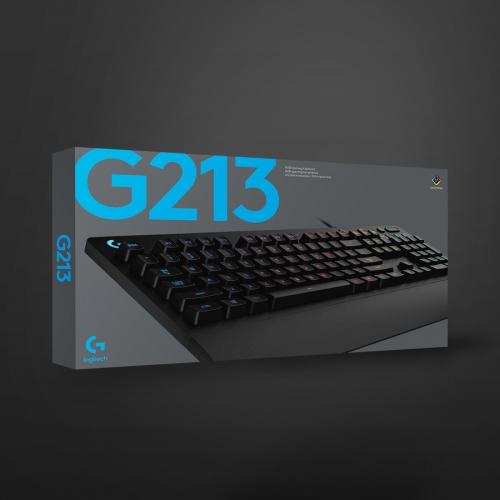 Logitech G213 Prodigy Gaming Keyboard   Wired RGB Backlit Keyboard With Mech Dome Keys, Palm Rest, Adjustable Feet, Media Controls, USB, Compatible With Windows Alternate-Image5/500