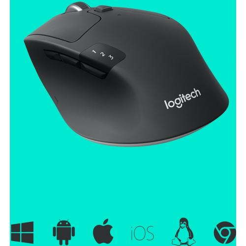 Logitech M720 Triathlon Multi Device Wireless Mouse   Bluetooth Connectivity   Easily Move Text, Images And Files   Hyper Fast Scrolling   10 Million Clicks   Up To 24 Month Battery Life Alternate-Image5/500