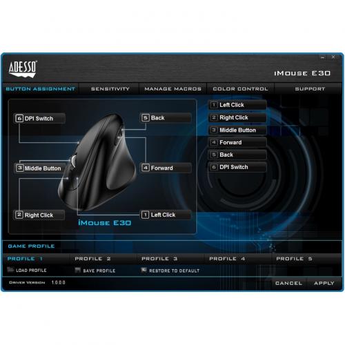 Adesso IMouse E30   2.4 GHz Wireless Vertical Programmable Mouse Alternate-Image5/500